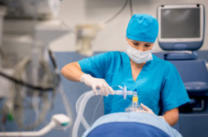 Understanding the process of receiving anesthesia before surgery, as depicted in this image, may help relieve patients' anxiety.
